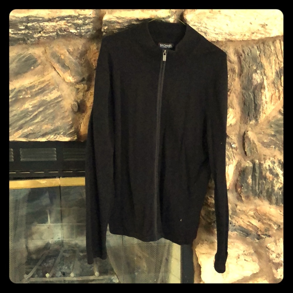 Black elbow pocket sweater
